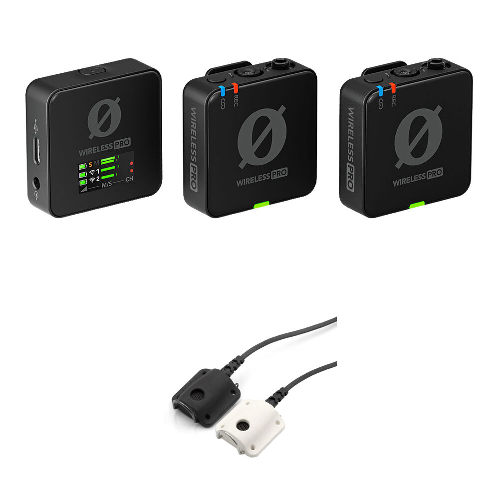 RODE Wireless PRO Sistema de Micrófono Inalámbrico para 2 Personas con Kit de Lav Concea