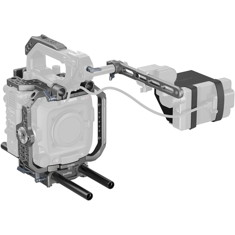 SmallRig Cage Kit Avanzado para Canon C400 con Placa Base, Extensión de Manija y Soporte
