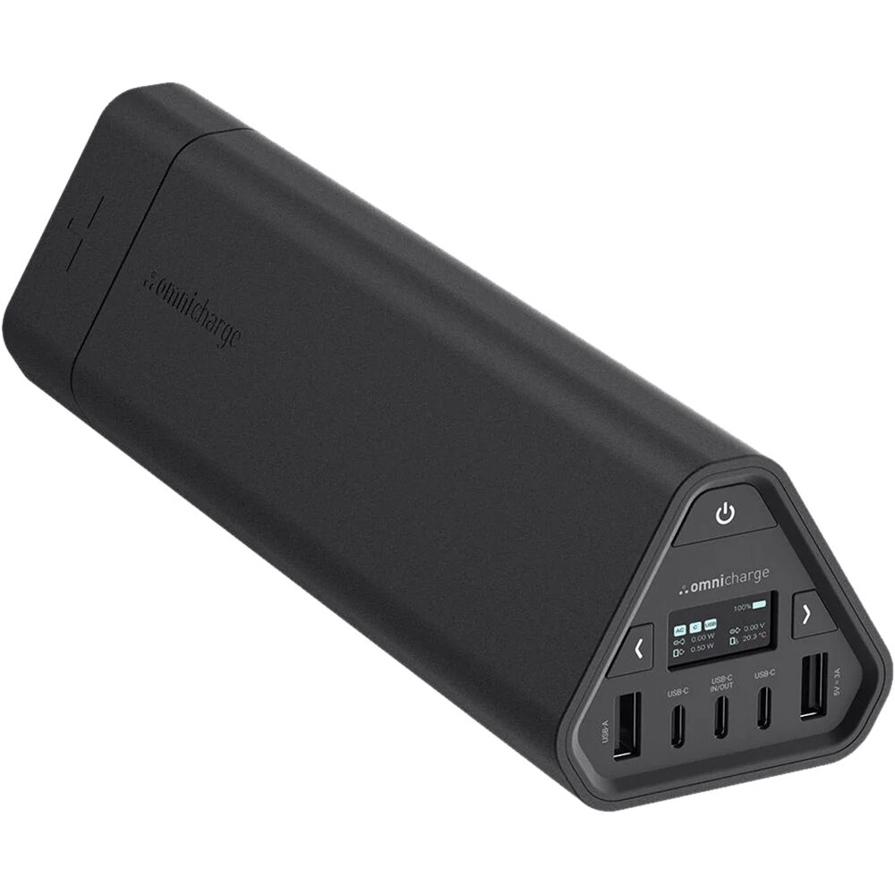 Omnicharge Power Bank Omni 40+ 142Wh 38,400mAh - 100W USB-C, 2x 30W USB-C, 2x 18W USB-A, D