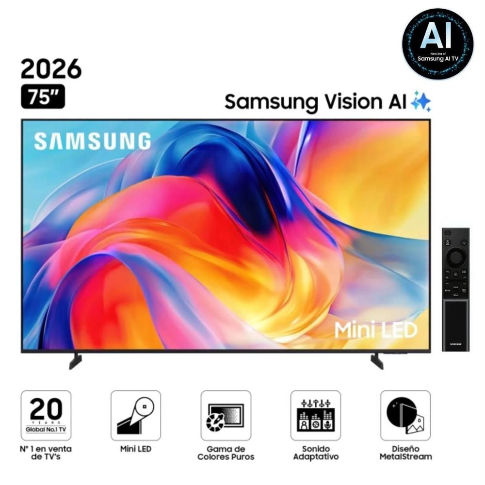 Televisor Samsung 75 Mini Led Smart UHD 4K Vision Ai UN75M70HAGXPE 2026