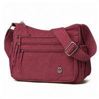Morral para Mujer con Correa Ajustable Y Múltiples Bolsillos Guinda BP3