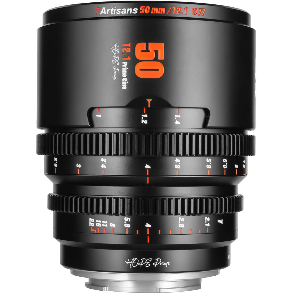 7Artisans Lente Cine 50mm T2.1 Hope S35 para Montura Sony E - Diseño Compacto, Apertura T
