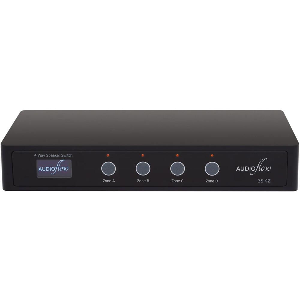 Audioflow Interruptor de Altavoces 4 Vías - Conexión para 4 Pairs de Altavoces, Control