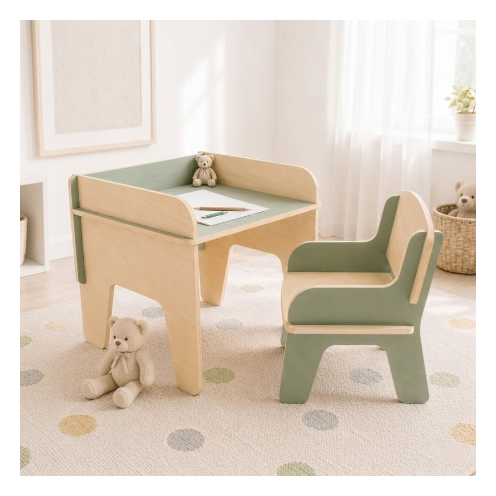 Escritorio y Silla Infantil Montessori