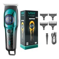 Trimmer Profesional Para Cabello Y Barba Con Cuchilla T Motor 7000 RPM VGR V-966 Verde