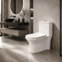 Inodoro One Piece Sinfónico DP Modena Blanco con Doble Descagra