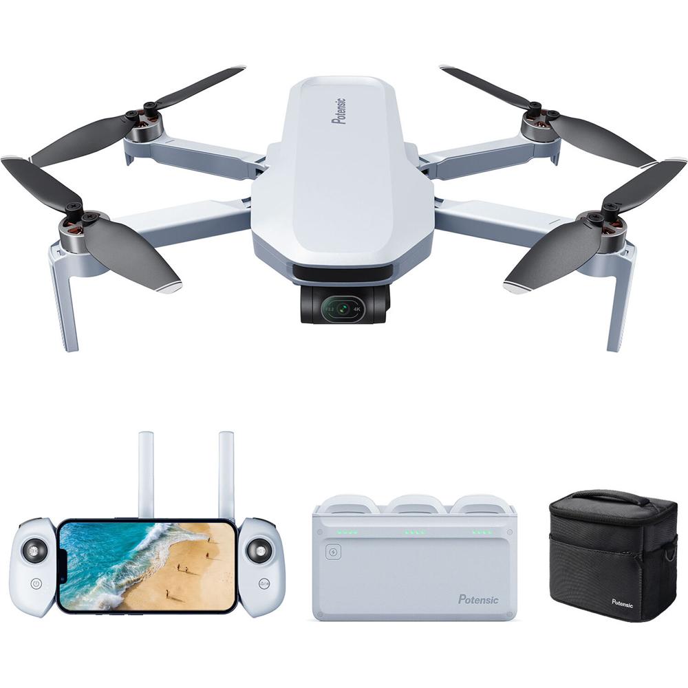 Potensic Drone ATOM Fly More Combo - 4K30, 12MP, 32 Min de Vuelo, 3.7 km de Alcance, Gimba