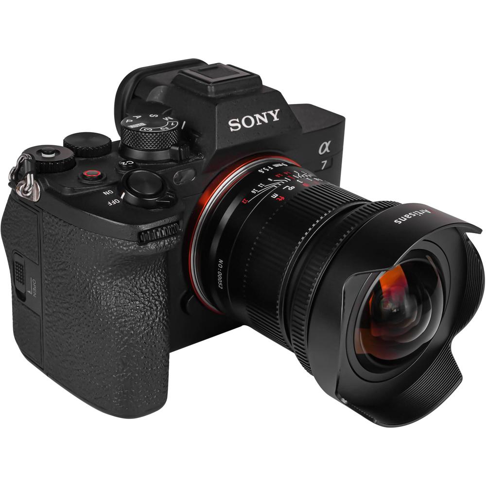 7Artisans Lente 9mm f/5.6 para E - Diseño Ultra-Ancho, Soporta Filtros ND Traseros,