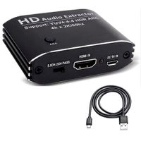 Extractor de Audio HDMI 4K a 60Hz con ARC Salida Óptica SPDIF y 3.5mm