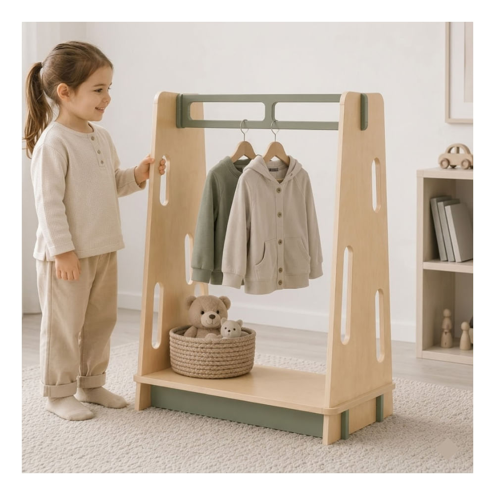 Perchero de Pie Infantil Montessori