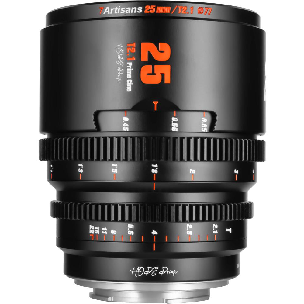 7Artisans Lente Cine 25mm T2.1 Hope S35 para Montura Sony E - Ligera, Diseño Compacto, Ap