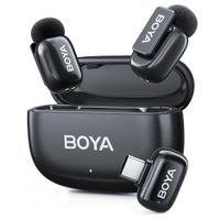 BOYA Mini 2 micrófono inalámbrico USB C cancelación de ruido 30 horas
