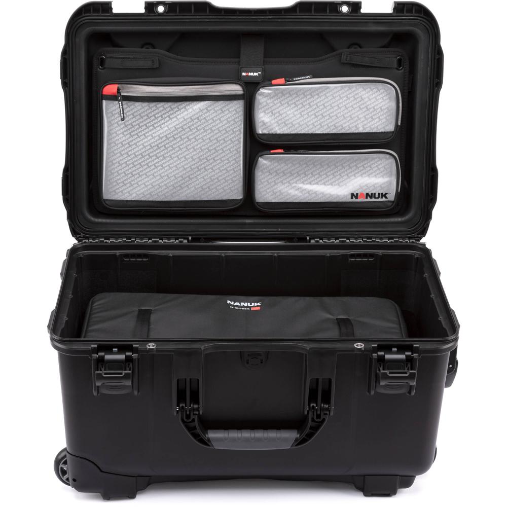 Nanuk 938 Estuche Duro Pro Photo Kit con Inserto N-Cubik de 25L, Impermeable y Resistente