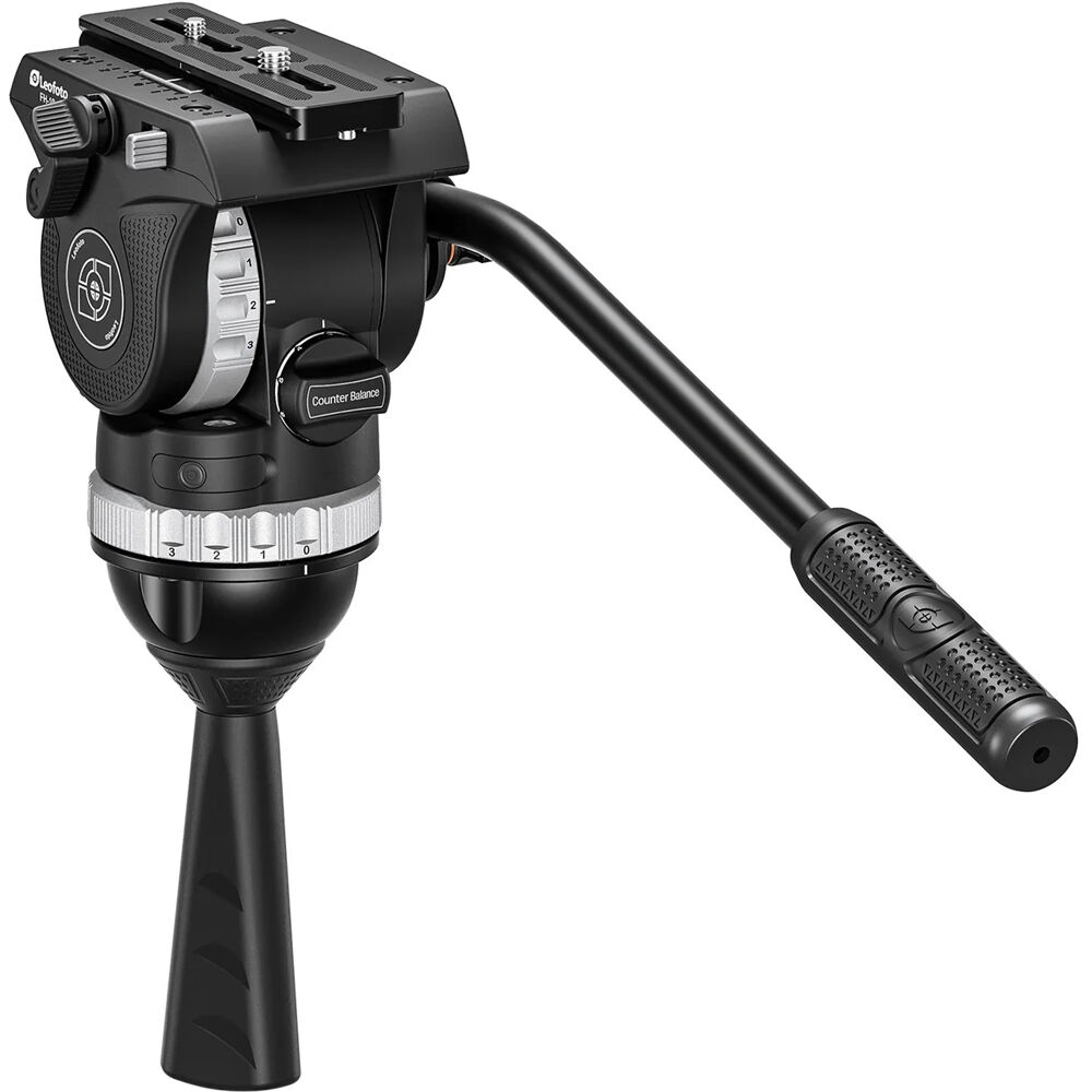 Leofoto FH-10 Cabezal de Video Fluido Profesional 75mm, Capacidad de Carga 8kg, Panning 36