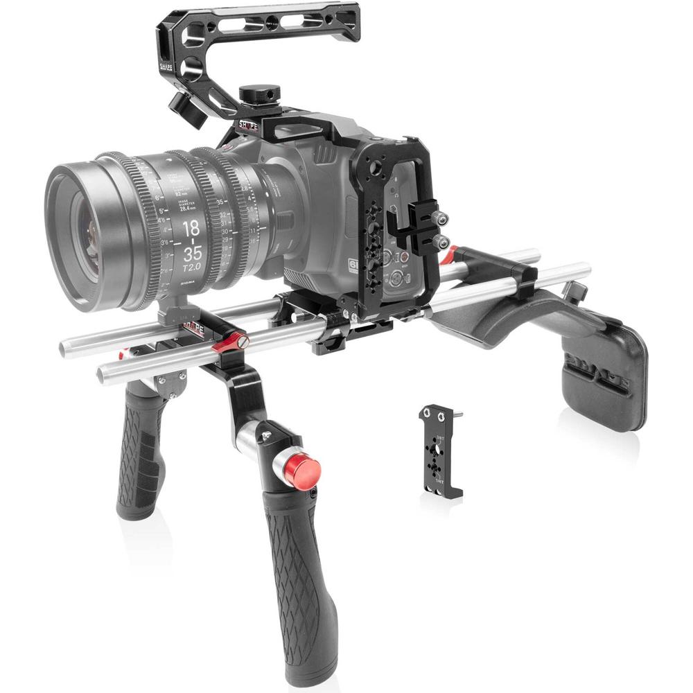 SHAPE Cage con Montura para Hombro y Asa Superior para Blackmagic Cinema Camera 6K, 6K Pro