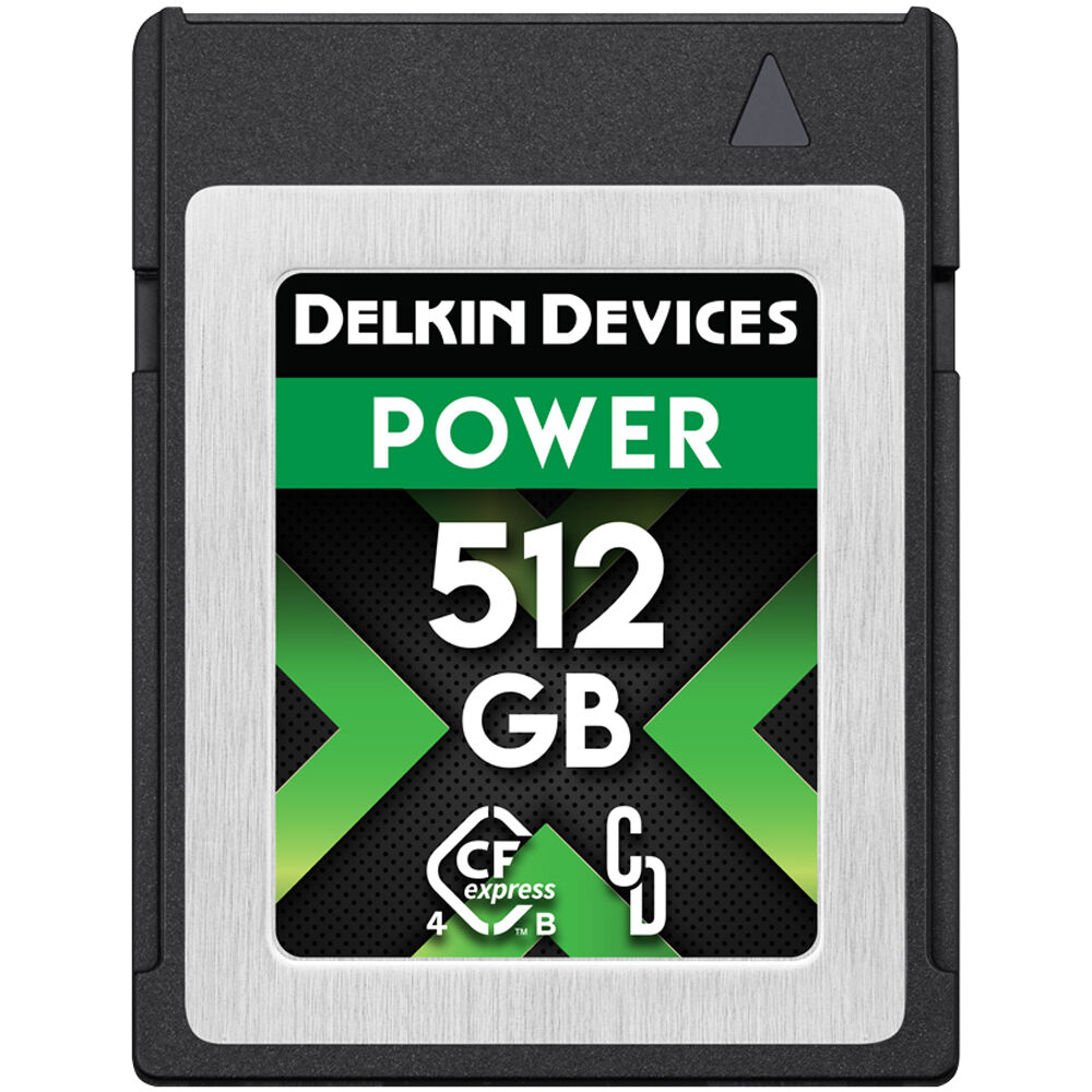 Delkin Devices CFexpress Type B 512GB POWER 4.0 - 3650 MB/s Lectura, 3240 MB/s Escritura,