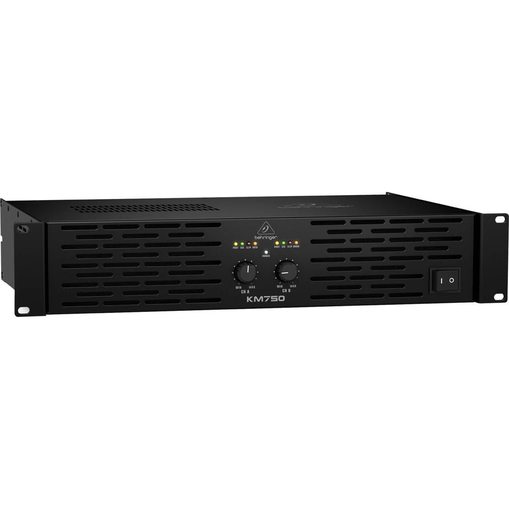 Behringer KM750 Amplificador de Potencia Estéreo 750W con Tecnología ATR, 2 Canales, 400