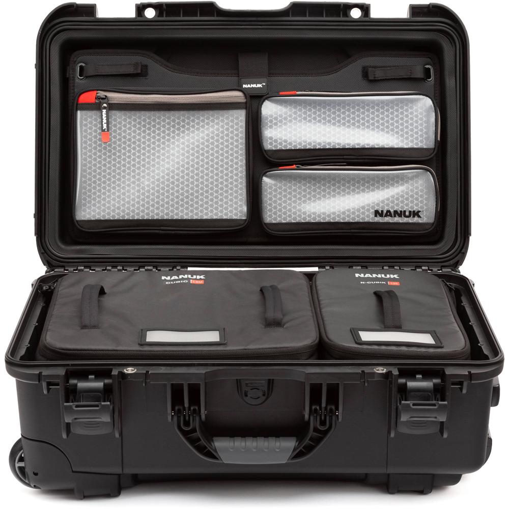 Nanuk 935 Estuche Duro Pro Photo Kit con Inserciones N-Cubik (Negro, 28.5L) - Impermeable,