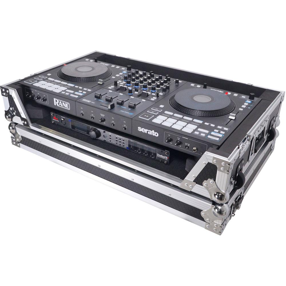 ProX Flight Case para RaneFour DJ Controller con Ruedas, 1 RU Espacio Interno, Tapa y Pane