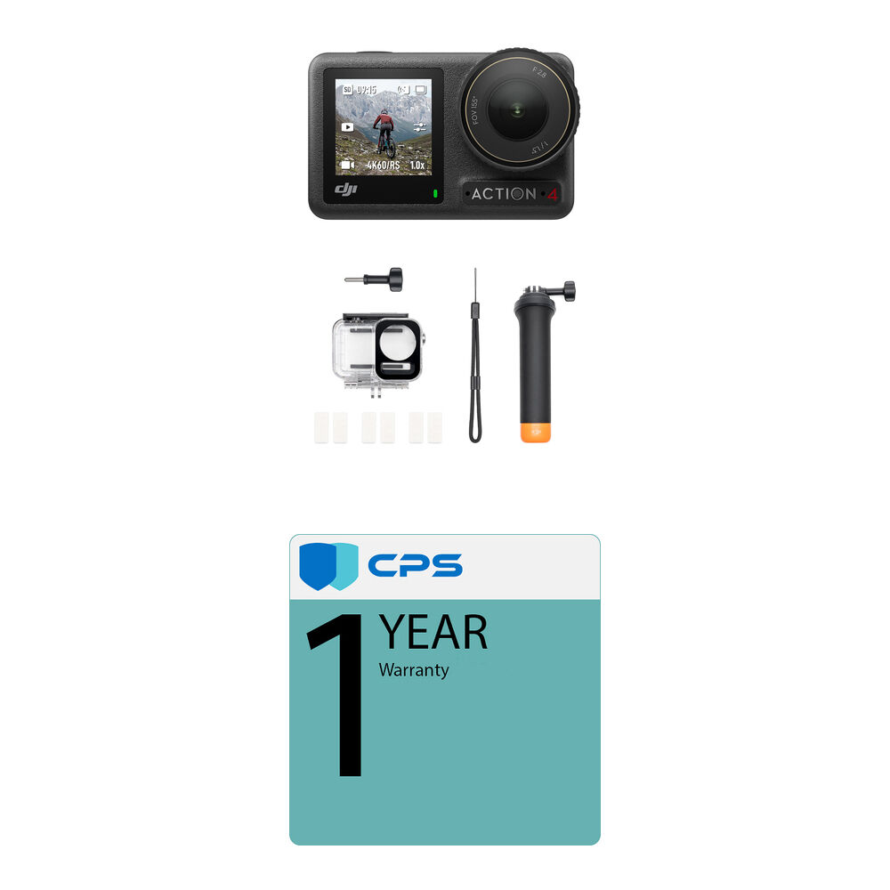 DJI Osmo Action 4 Cámara Combo Estándar con Kit de Accesorios para Buceo - Estanco hasta