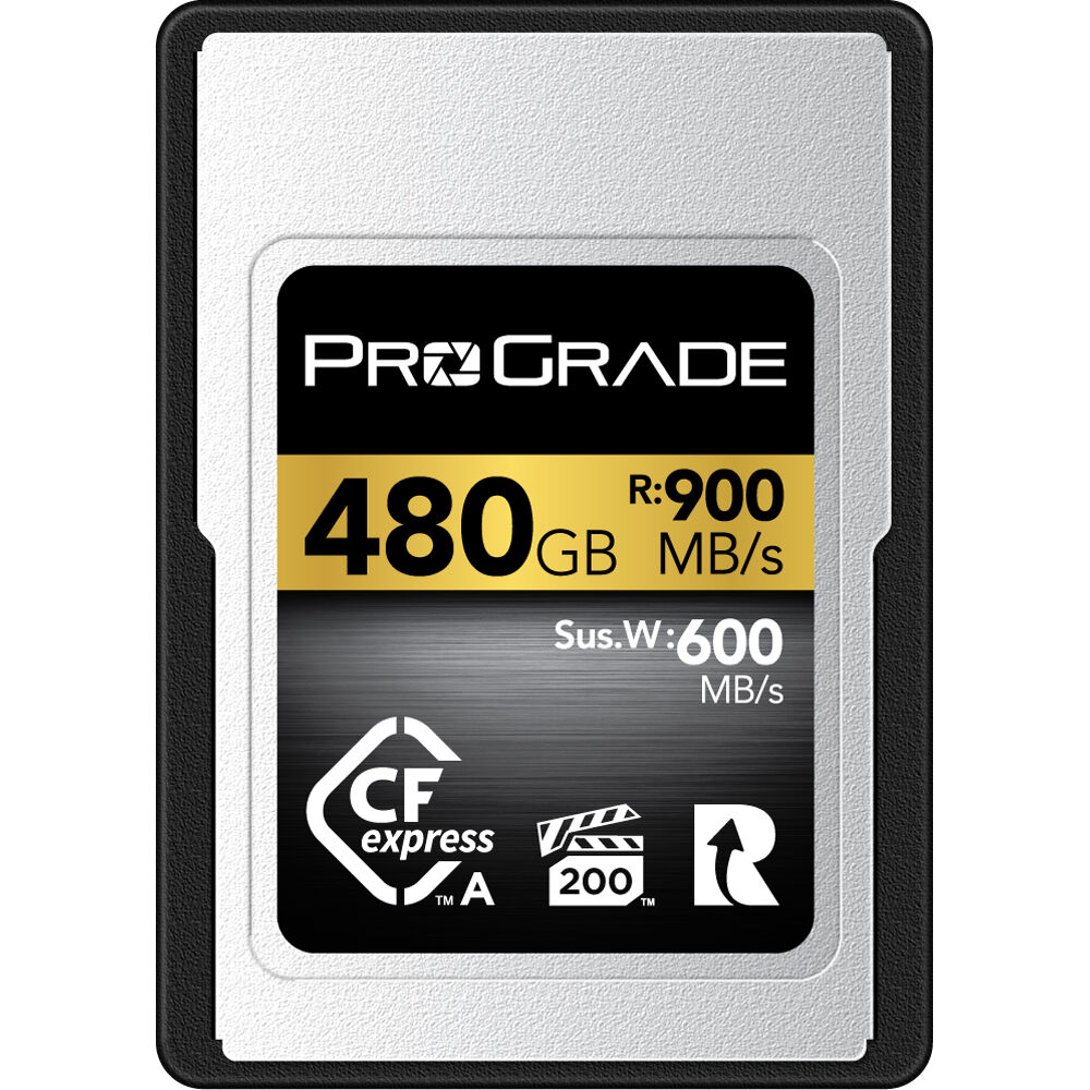 ProGrade Digital CFexpress 2.0 Type A Gold 480GB - Velocidades de lectura hasta 900 MB/s,