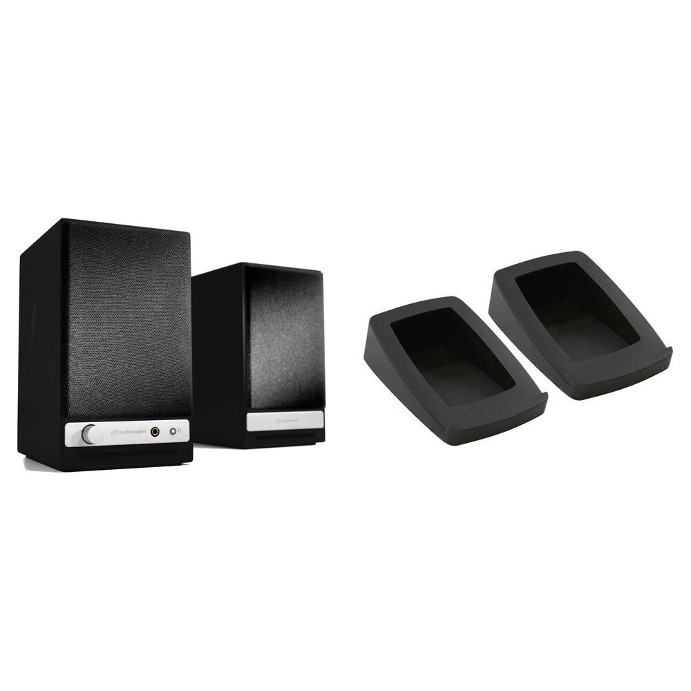 Audioengine HD3 Sistema de Altavoces Bluetooth con Soportes DS1 (Negro Satinado) - Amplifi