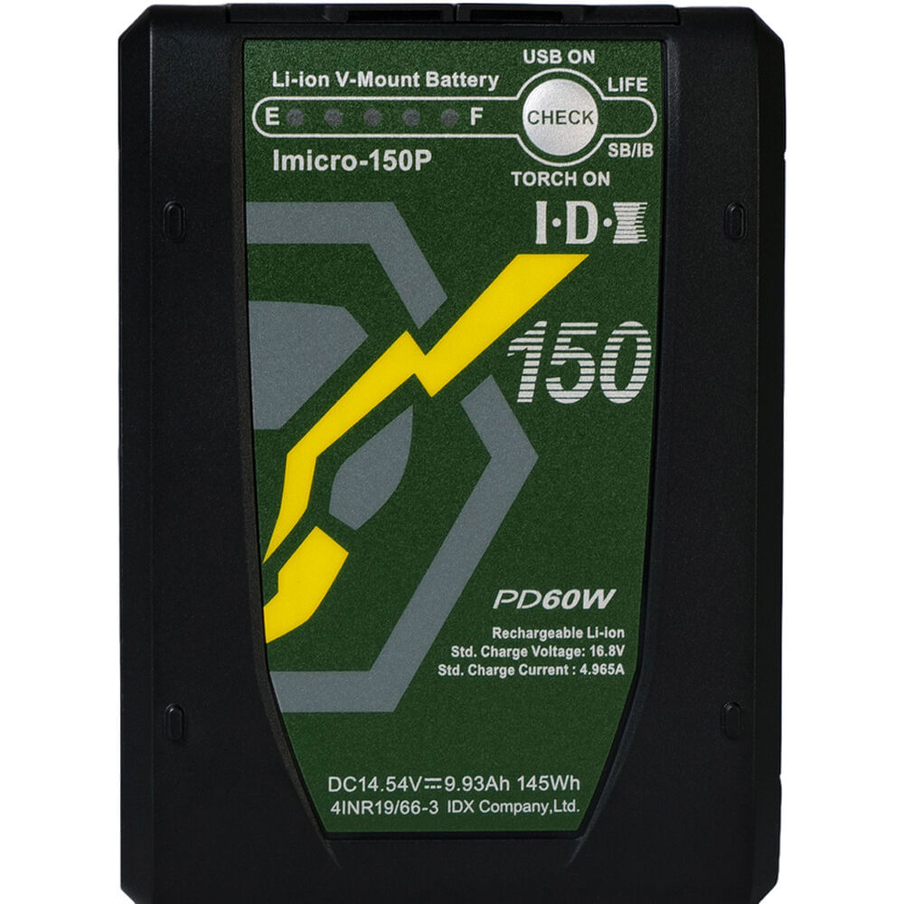 IDX System Technology Batería Mini V-Mount Imicro-150P 145Wh 14.5V con Salidas USB-C y D-