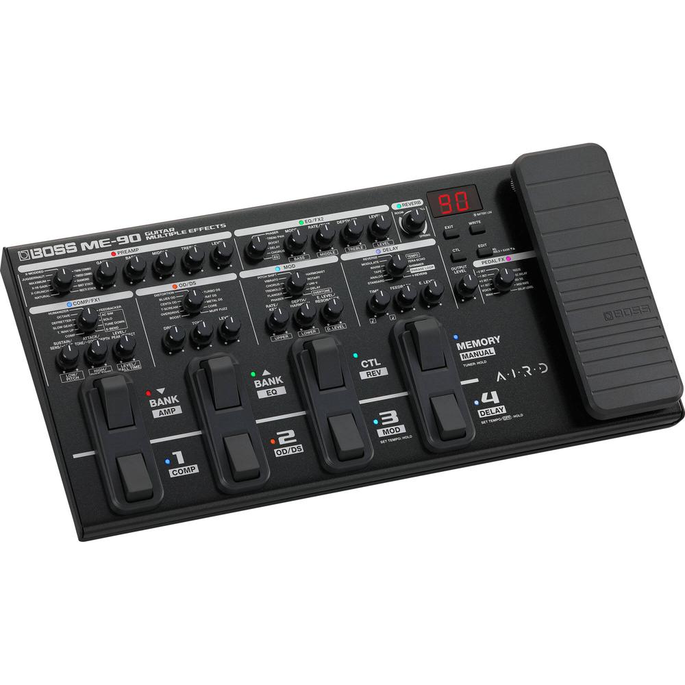 BOSS ME-90 Pedal de Efectos Múltiples - 60 Efectos, 11 Modelos de Amplificador AIRD, 8 Fo