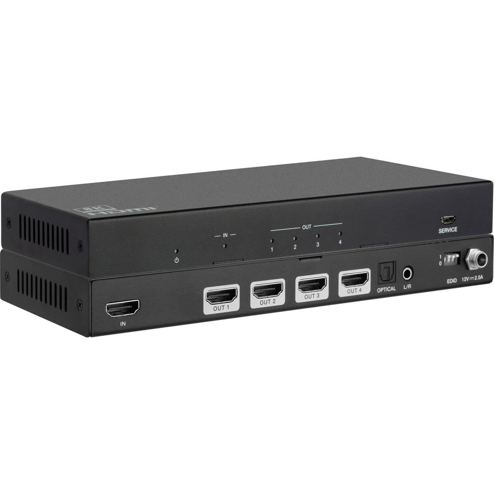 KanexPro Splitter HDMI 1x4 8K60 con Audio, Soporta HDCP 2.3, Extracción de Audio Analógi