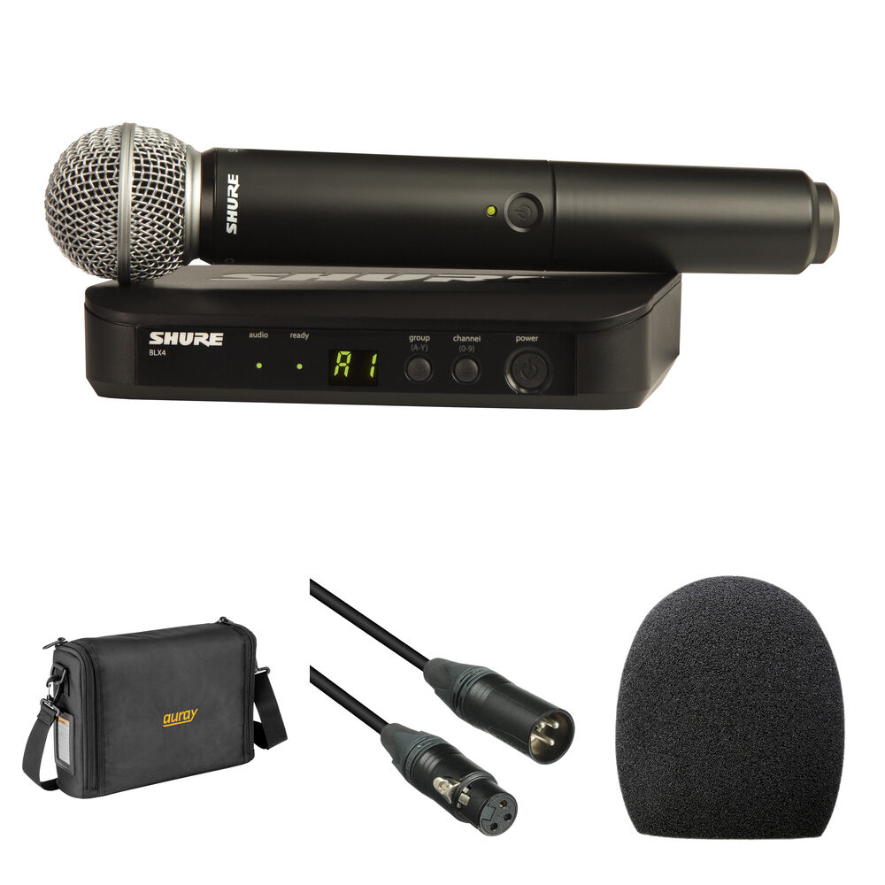 Shure BLX24/SM58 Sistema Inalámbrico de Micrófono de Mano con Cápsula SM58 y Bolsa Kit