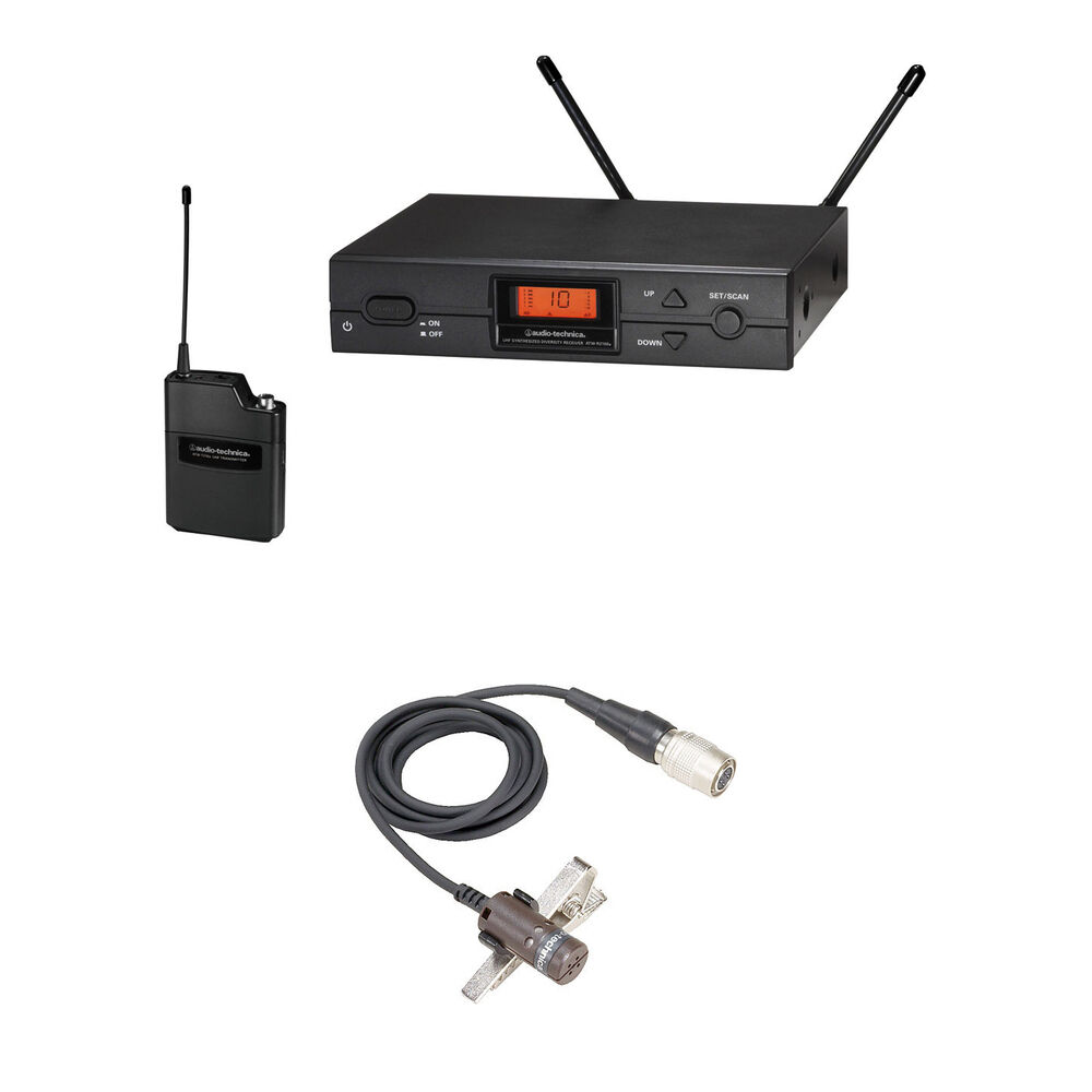 Audio-Technica Sistema Inalámbrico UHF ATW-2110b con Micrófono Lavalier Cardioide