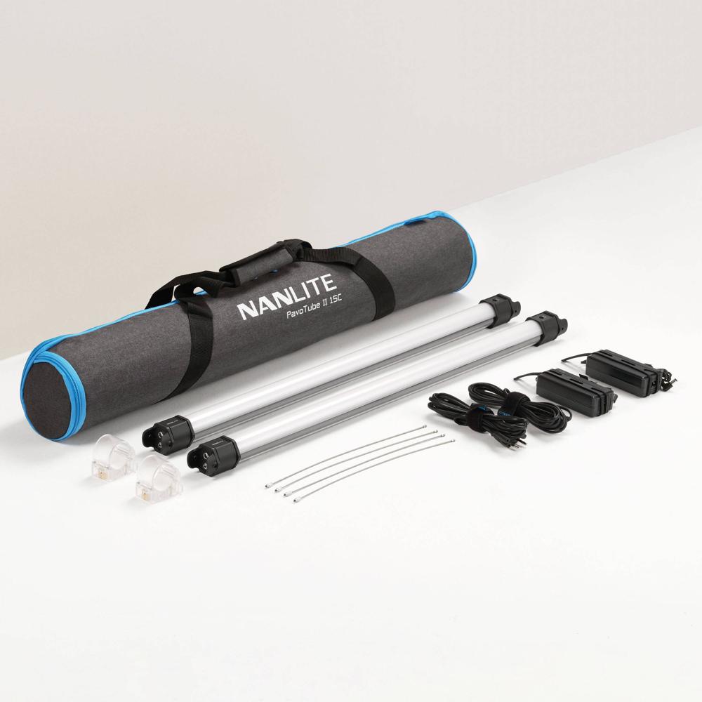 Nanlite PavoTube II 15C Kit de 2 Tubos LED RGB de 2' con Control Inalámbrico y Efectos Es