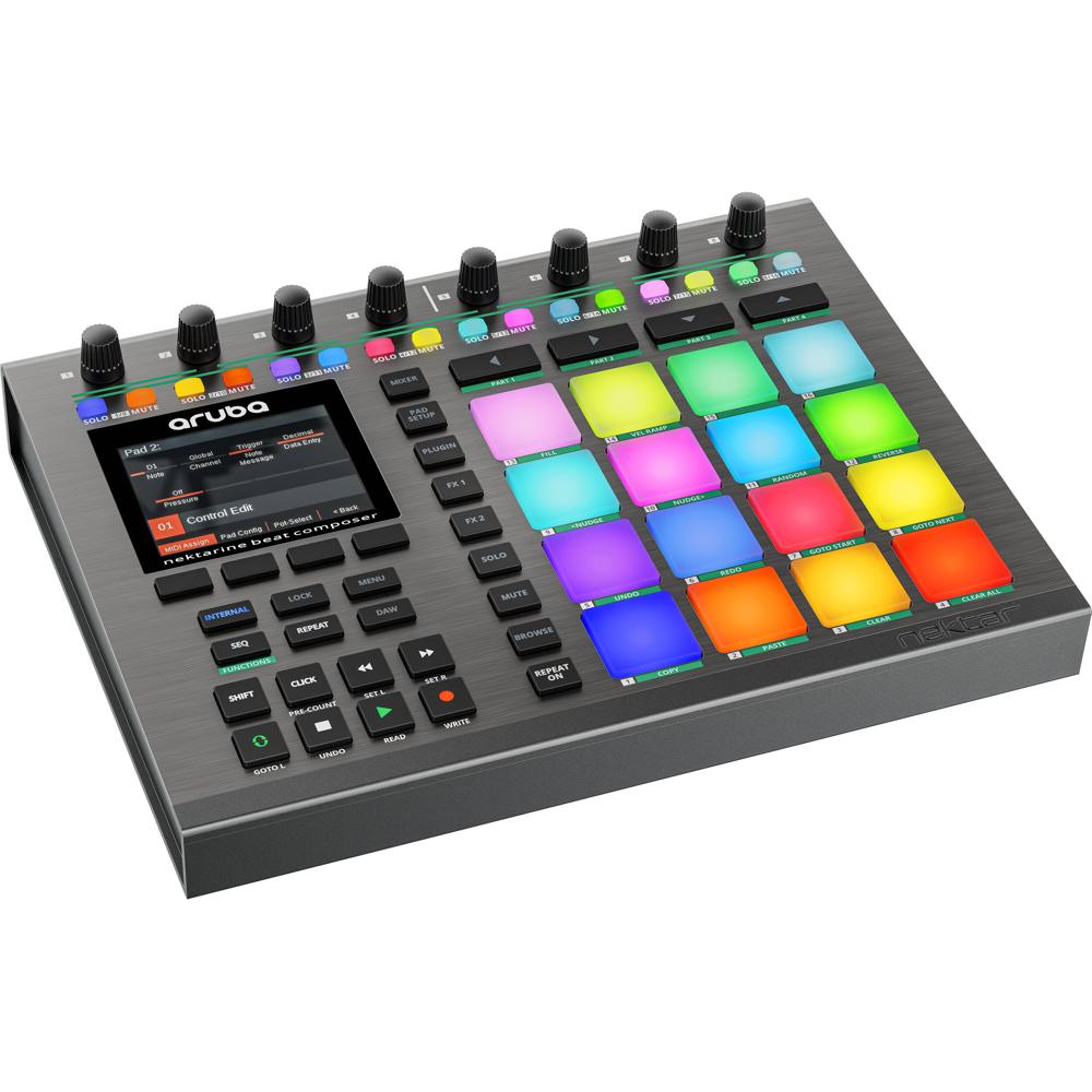 Nektar Technology Aruba Drum Pad Controller - 16 Pads RGB Iluminados, Secuenciador Integra