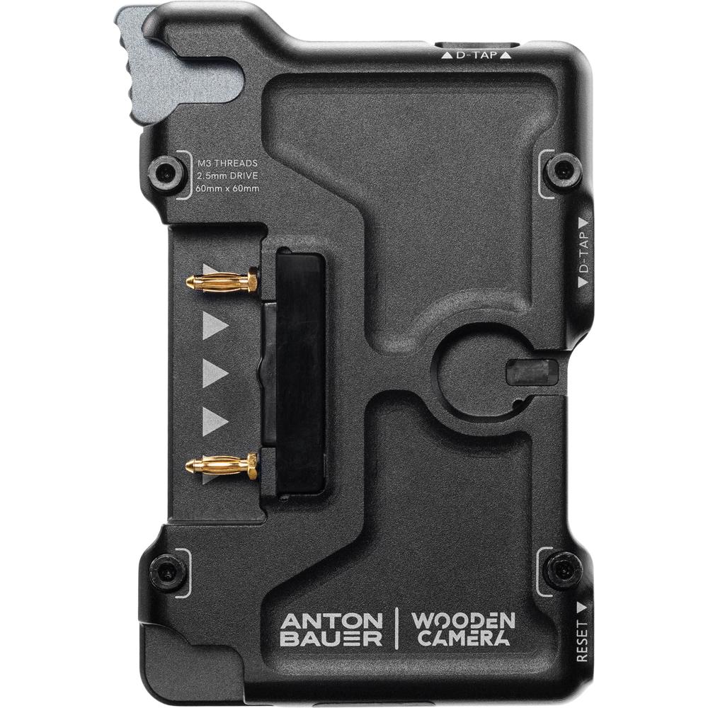 Wooden Camera Adaptador de Placa de Batería Micro (V-Mount a Gold Mount) con 2 Puertos D-
