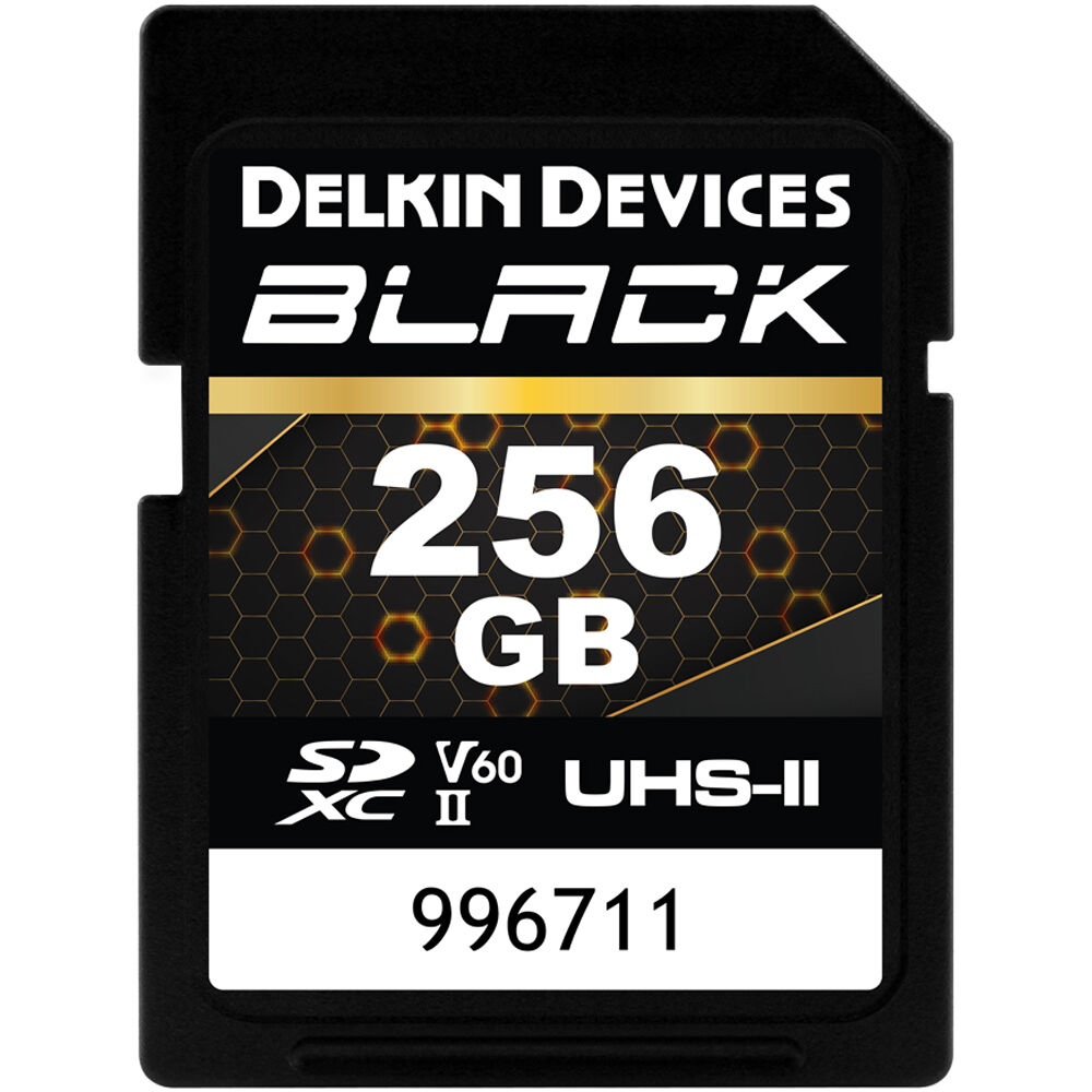 Delkin Devices Tarjeta de Memoria SDXC UHS-II 256GB BLACK - Velocidad de Lectura 290 MB/s,