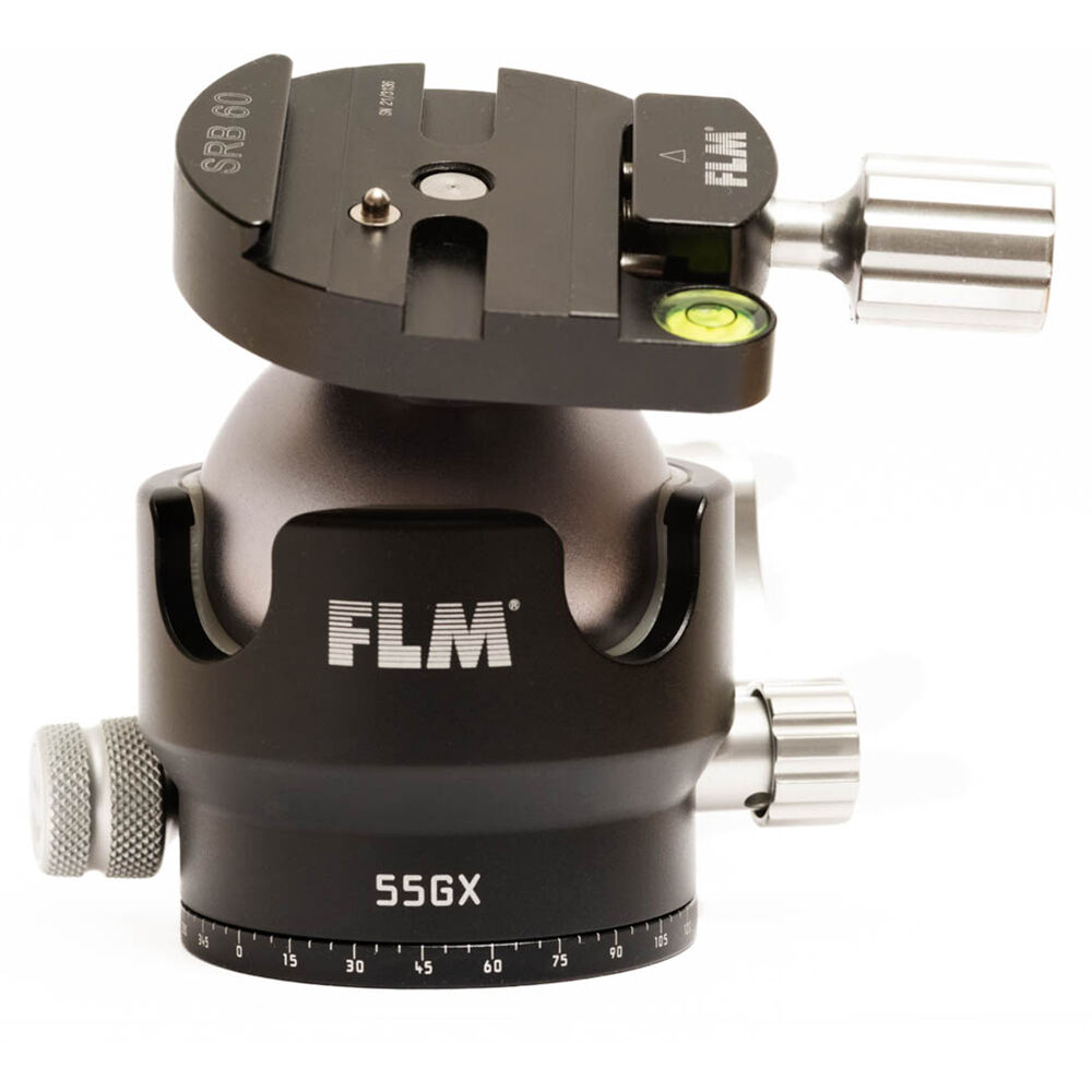 FLM Cabezal de TrÃ­pode 55GX con SRB-60 QR Clamp - Capacidad de Carga 88.2 lb, ConstrucciÃ