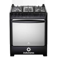Cocina de Pie a Gas INDURAMA 5 Quemadores Borgoña Negro