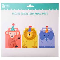 Pack de 3 Cajas para Torta Animal Party CLASS&WORK