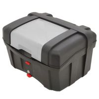 Maleta Rígida TOMCAT 40L Negro Mate Gris para Moto Equipaje Seguro Resistente Viajes Estilo Premium