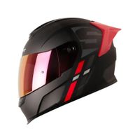 Casco Integral SHAFT SH-502SP Luke Negro Intenso Talla L Certificado DOT para Moto Seguridad Premium