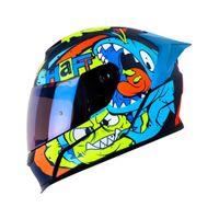 Casco Integral SHAFT SH-502SP Sharkie Azul Talla XL Certificado DOT para Moto Seguridad Pro Confort