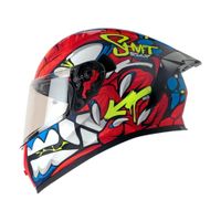 Casco Integral SHAFT SH-526SP Dano Negro Rojo Talla XL Certificado ECE 22.06 para Moto Seguridad