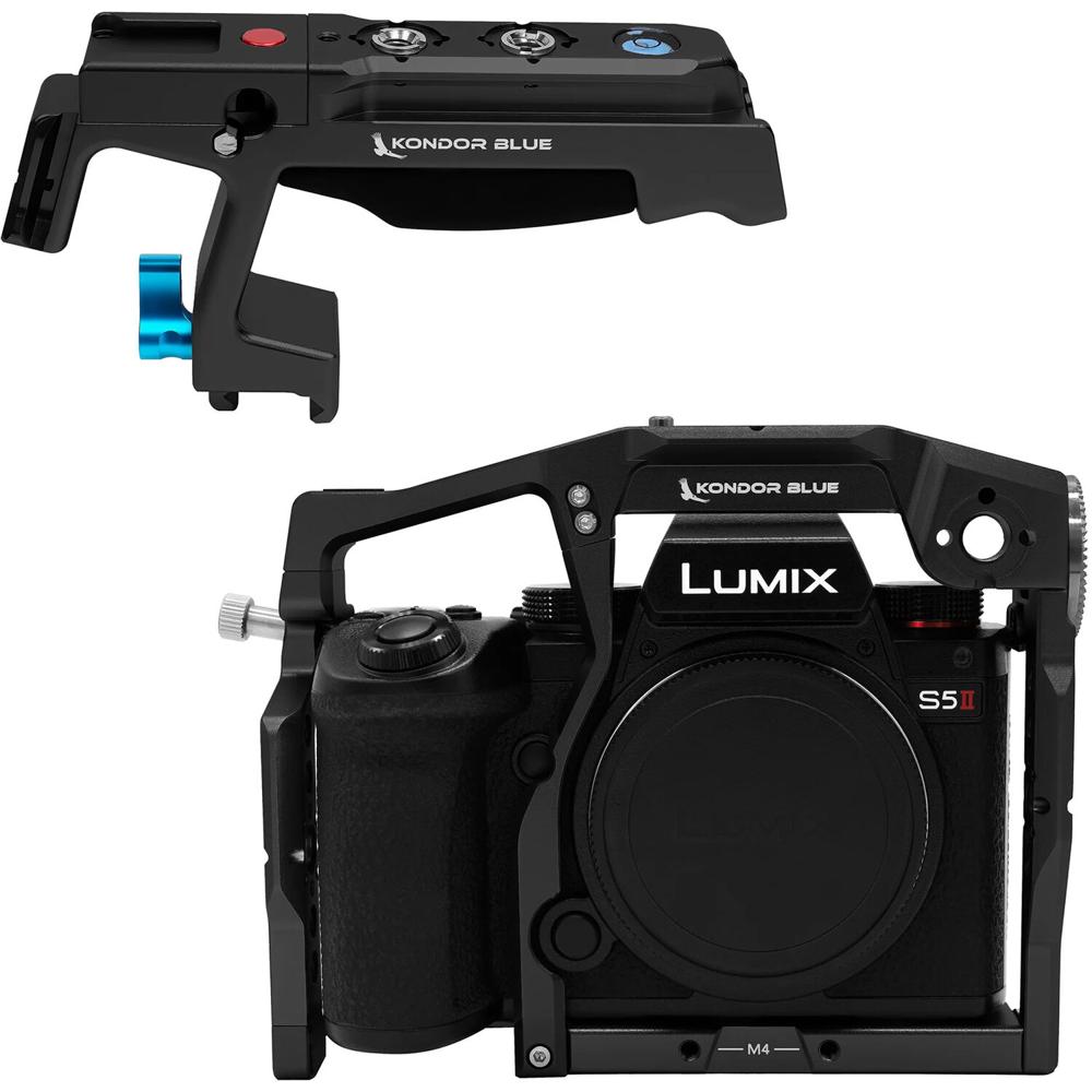 Kondor Blue Cage para Cámara con Mango Superior para Panasonic Lumix S5II/X - Raven Black