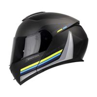 Casco Integral SHAFT SH-3910DV Legend Negro Mate Talla L Certificado ECE 22.05 para Moto Seguridad