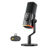 Microfono Maono Inalambrico PD100W Dinamico ANC USB 2.4GHz RGB Negro