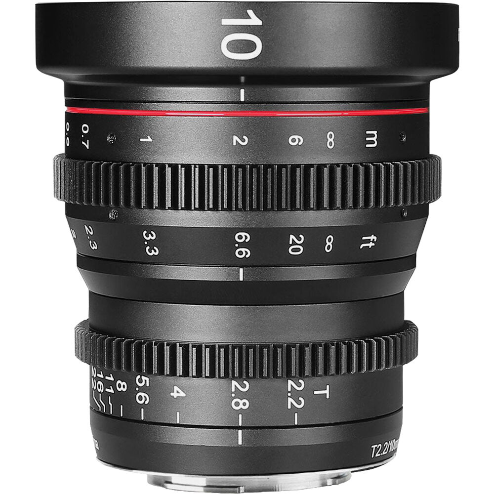 Meike Lente Cine 10mm T2.2 para Montura MFT - Apertura T2.2, 270° de Rotación, Distancia