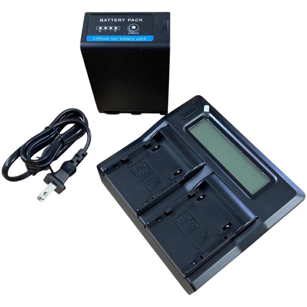 Bescor BP-A60 Batería de Litio y Cargador Doble con Pantalla LCD