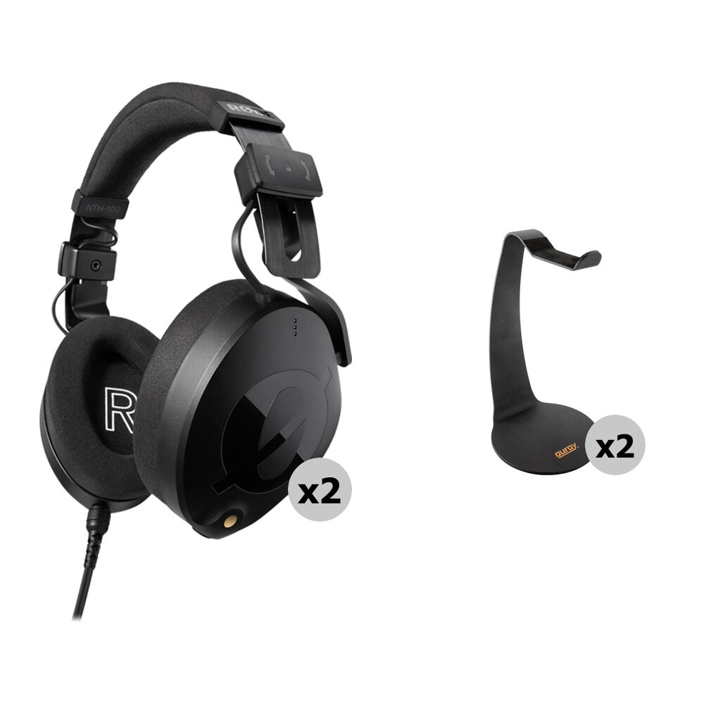 RODE NTH-100 Auriculares Profesionales Cerrados Over-Ear con Soportes de Escritorio (Negro