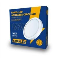 Panel Led Adosable Circular 18w Luz Cálida 3000K De Policarbonato Extraled