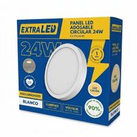 Panel Led Adosable Circular 24w Luz Cálida 3000K De Policarbonato Extraled